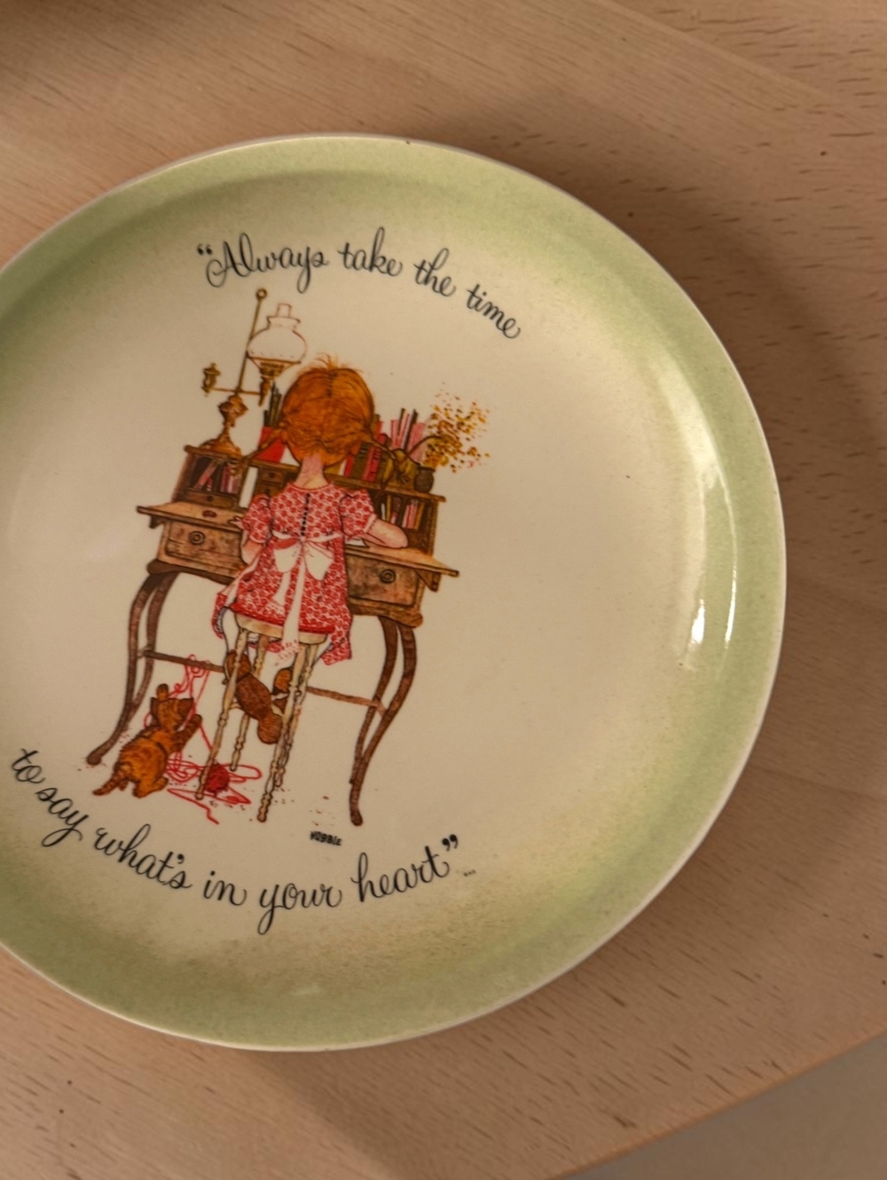 Vintage Holly Hobbie Collector's Plate "Always Take the Time to Say…”